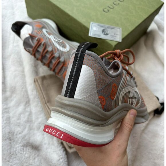 Gucci Interlock GG Grey/Red/Orange Runners - Picture 3 of 6